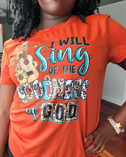 T-Shirt - I will Sing - Graphic Women's Crew Neck T-shirt All Seasons